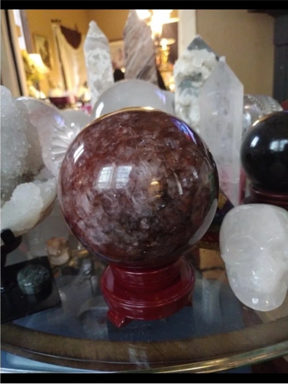 Fire Quartz Sphere HQ STUNNING!!